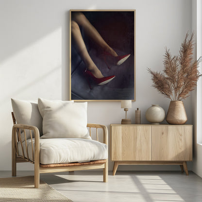 An art print depicting an afternoon coffee scene, possibly featuring a coffee cup, steam, or coffee beans, with warm and inviting tones. Wall Art