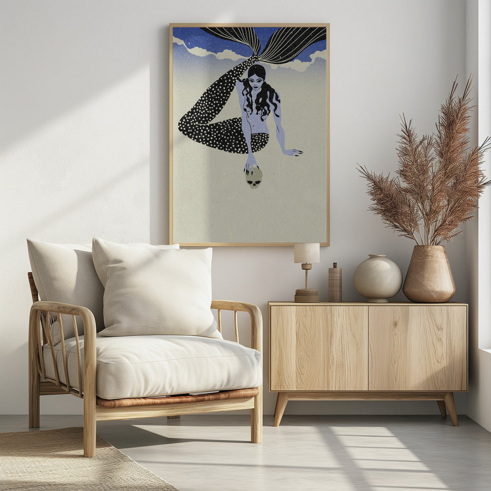 A poster or art print with a dramatic and intense design, illustrating a story of revenge, likely featuring dark tones and striking imagery. Poster