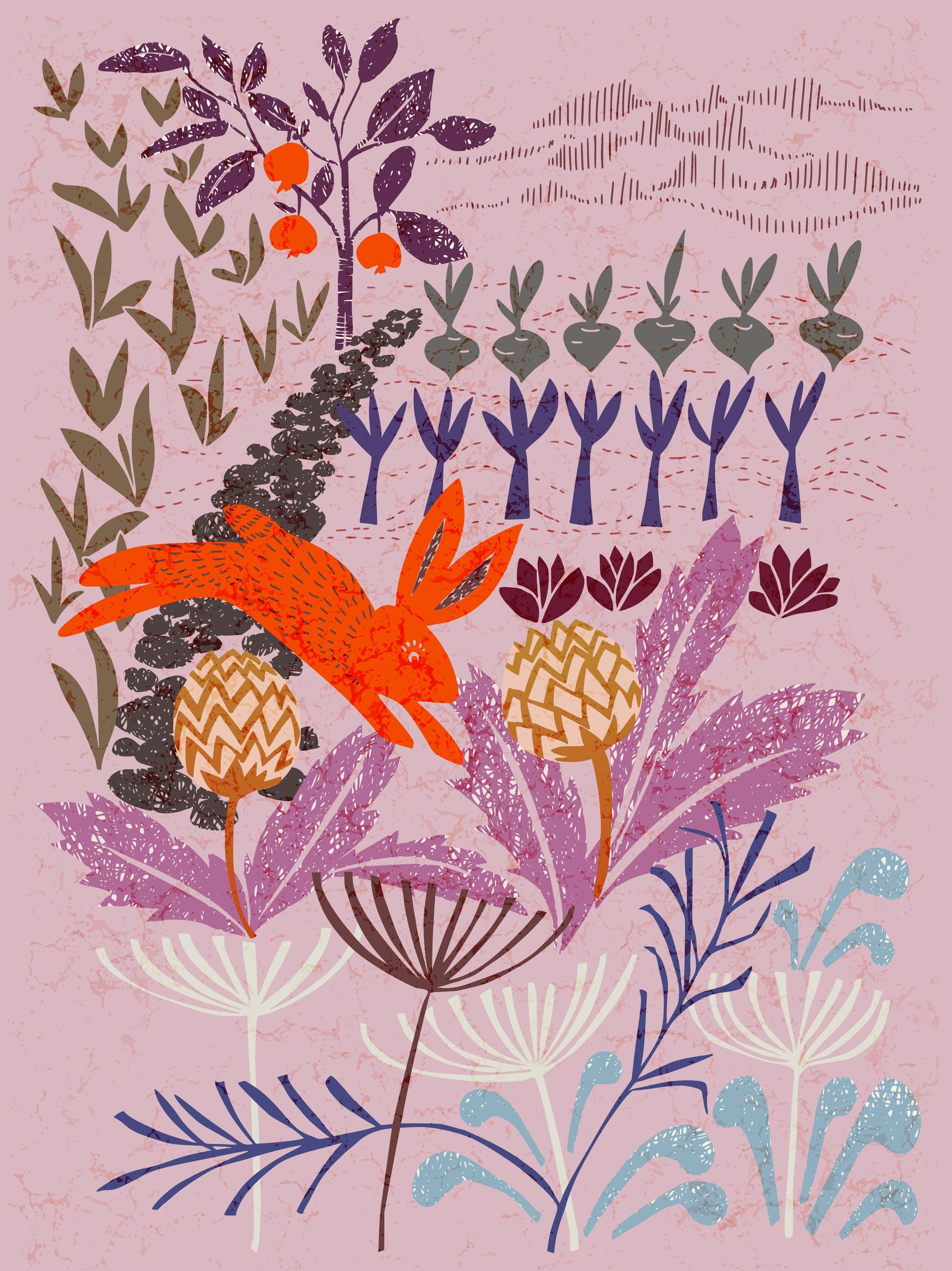 Artichoke thief at sunrise - Poster / Art Print