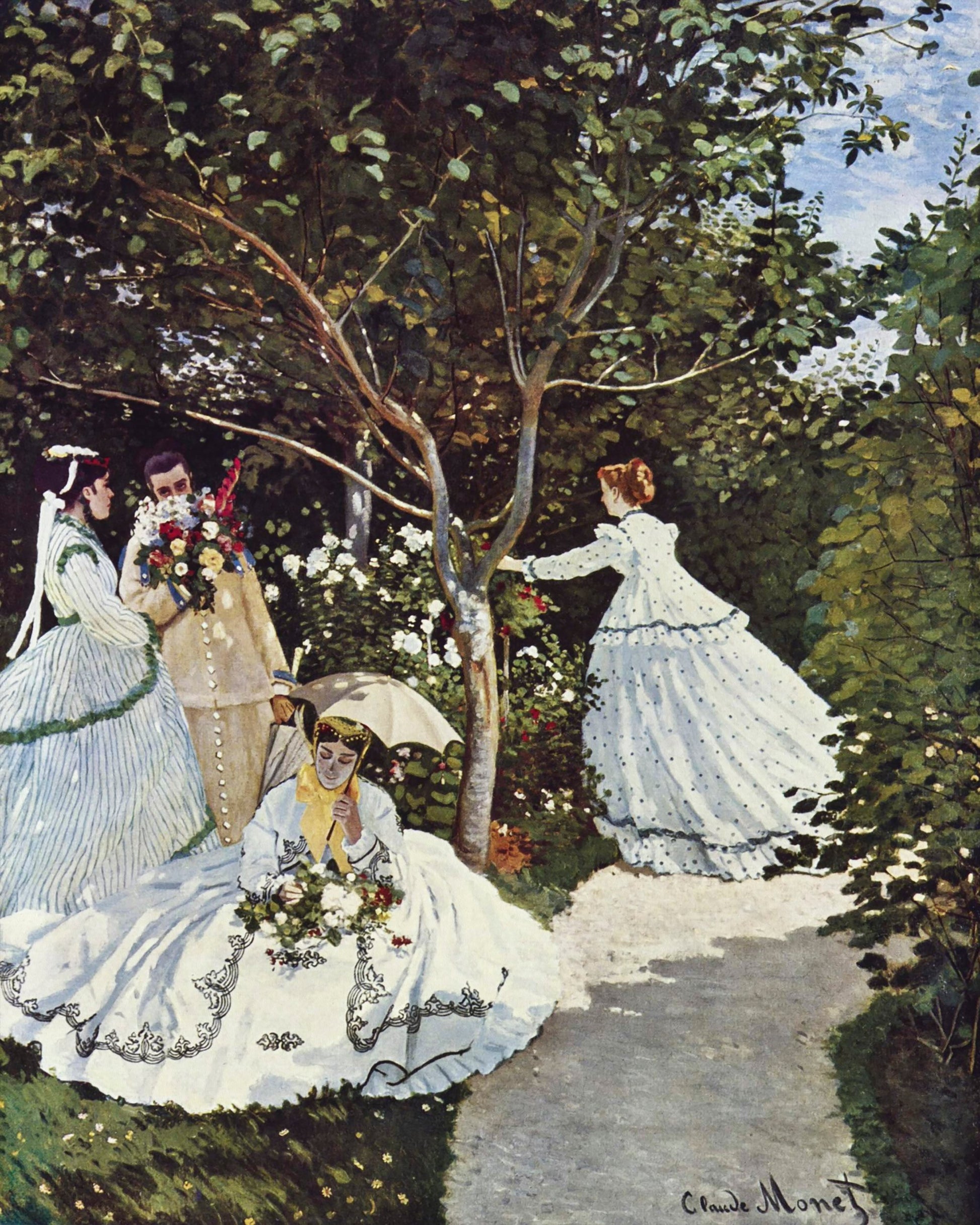 Claude Monet's Women In the Garden (1866) - Poster / Art Print
