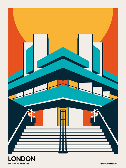 London BFI Southbank Brutalist Architecture - Poster / Art Print