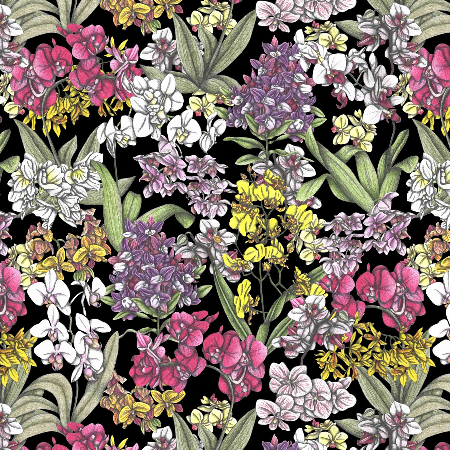 Colorful Flowers Pattern - Poster / Art Print