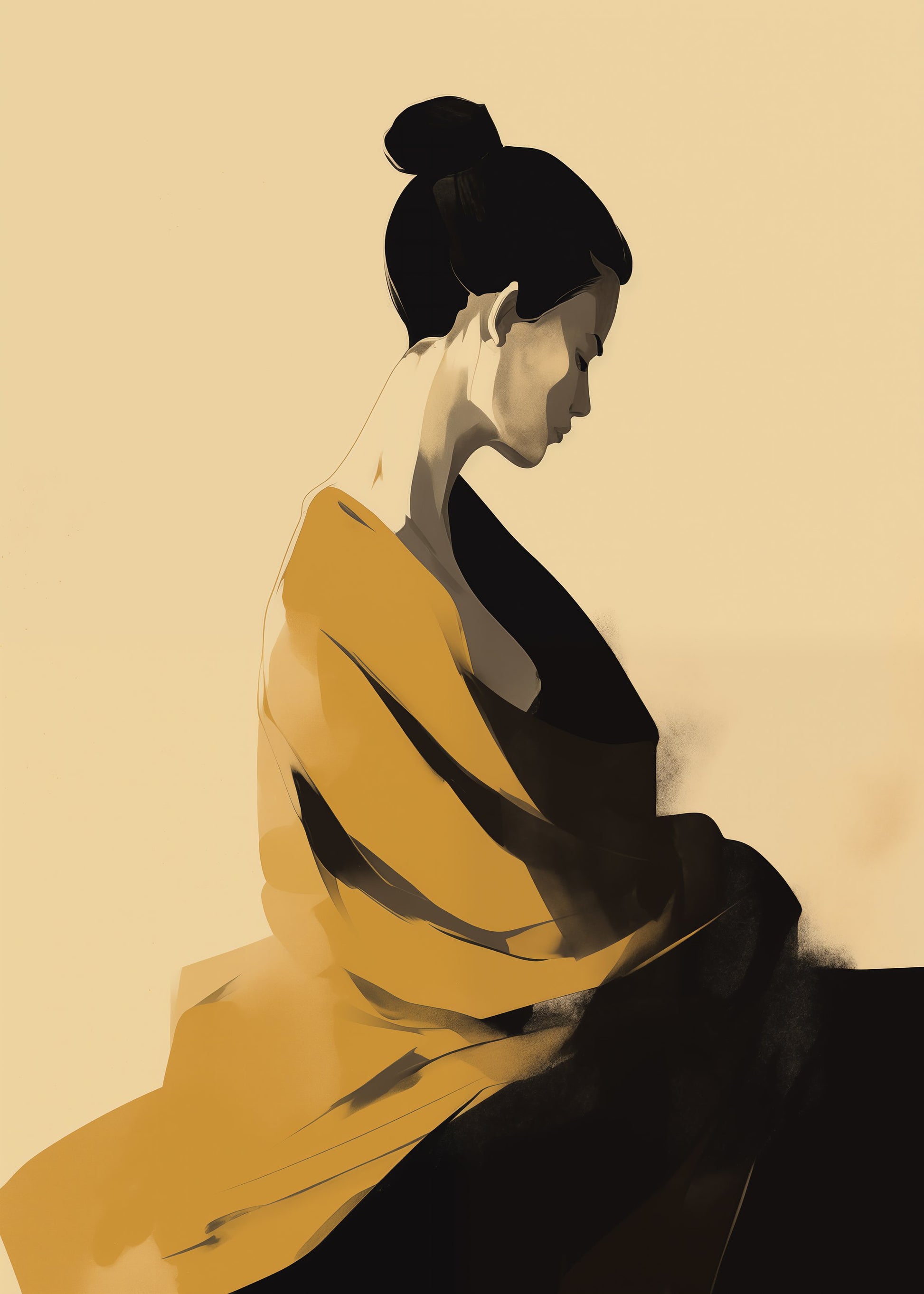 Femme En Jaune - Poster / Art Print