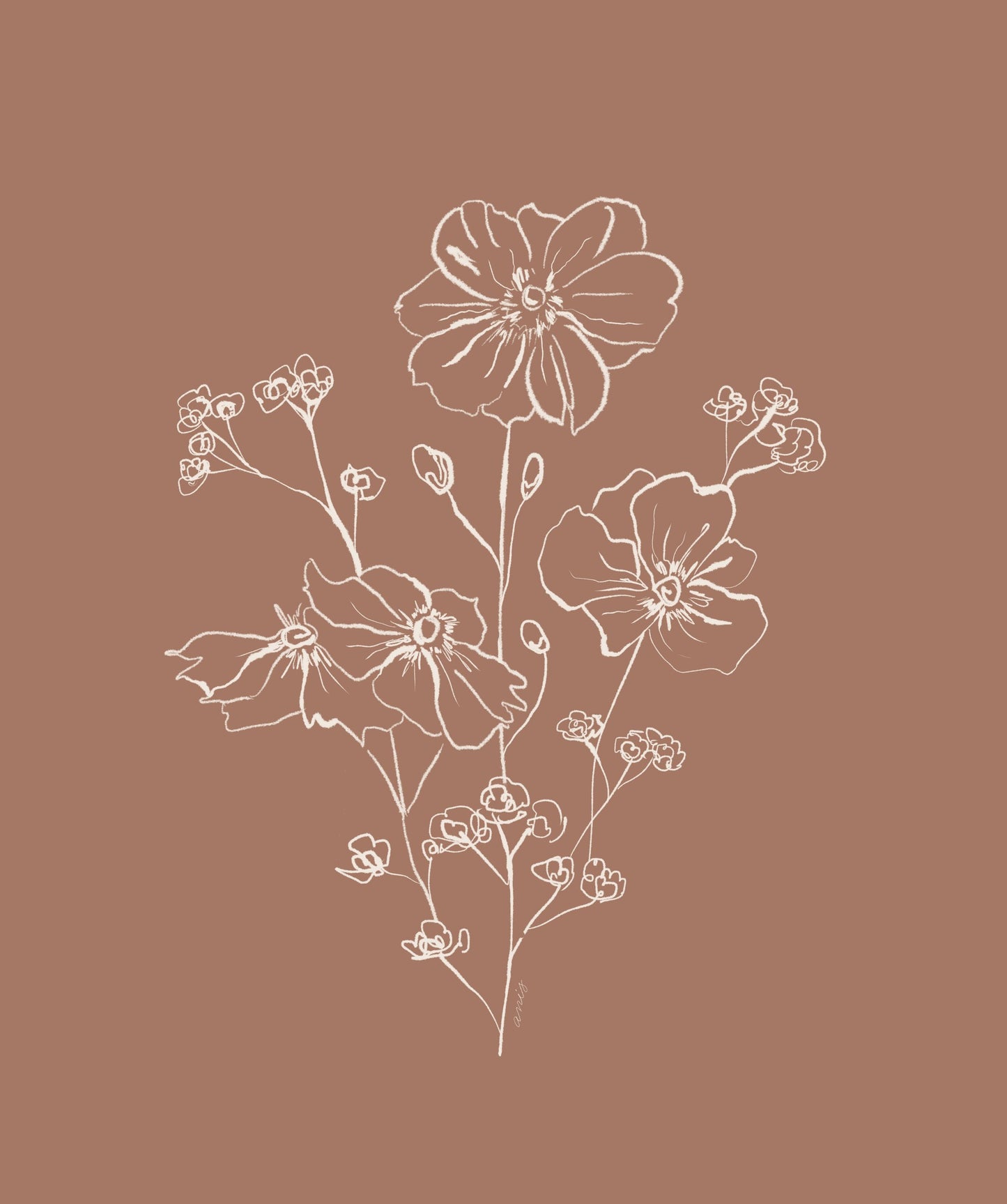 Wild Roses Bouquet - Poster / Art Print