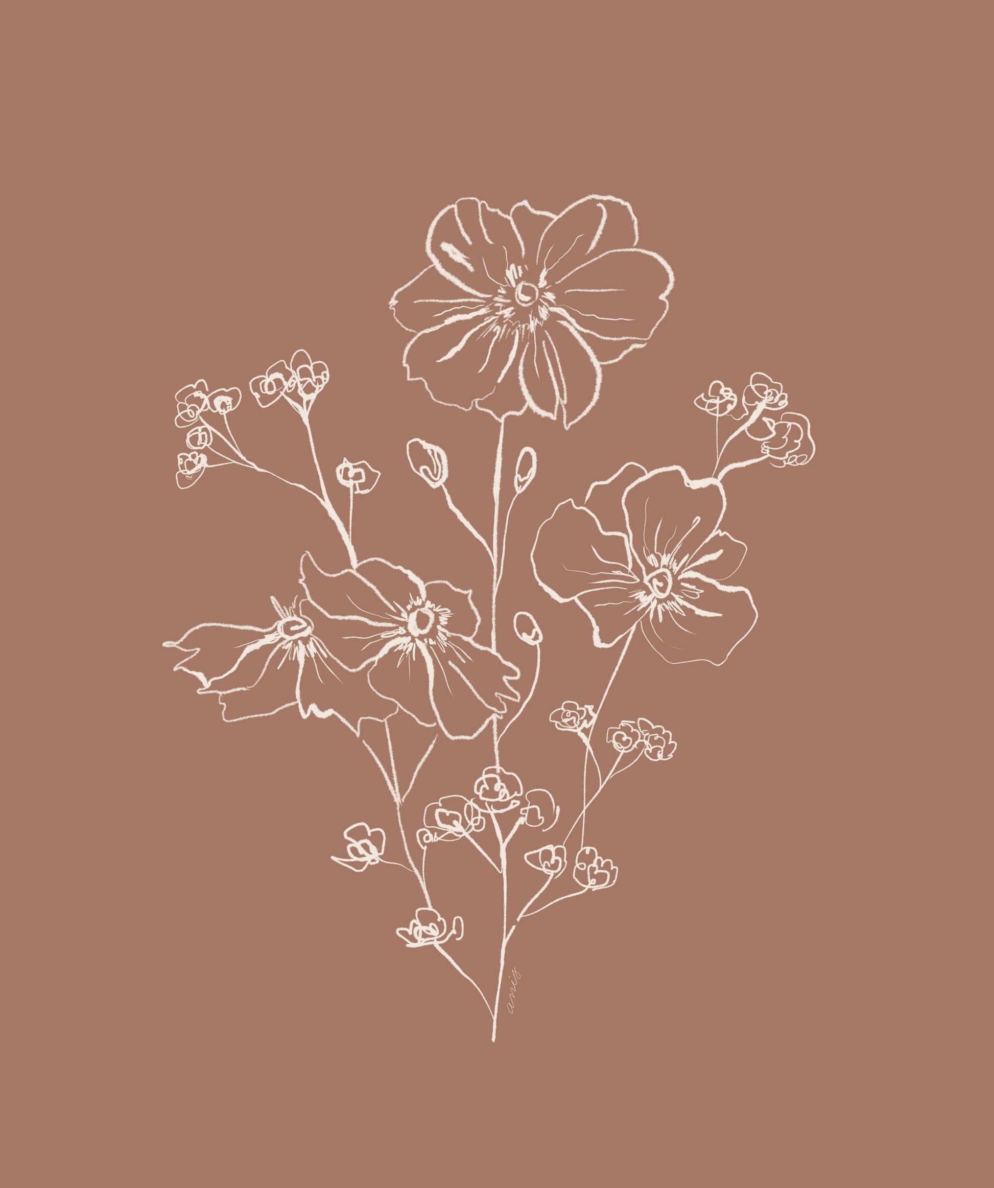 Wild Roses Bouquet - Poster / Art Print