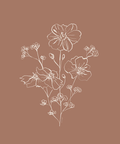 Wild Roses Bouquet - Poster / Art Print