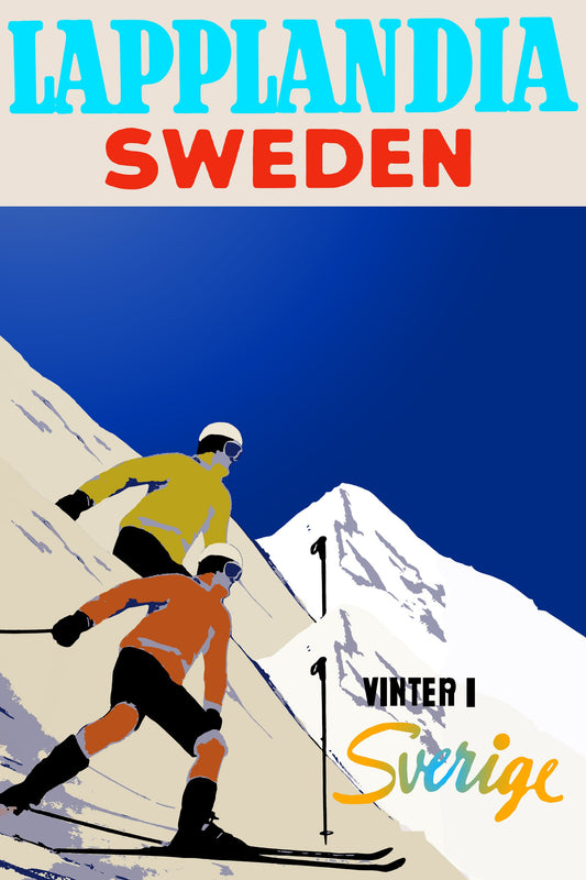 Winter Tourism: Lapplandia Sweden - Poster / Art Print