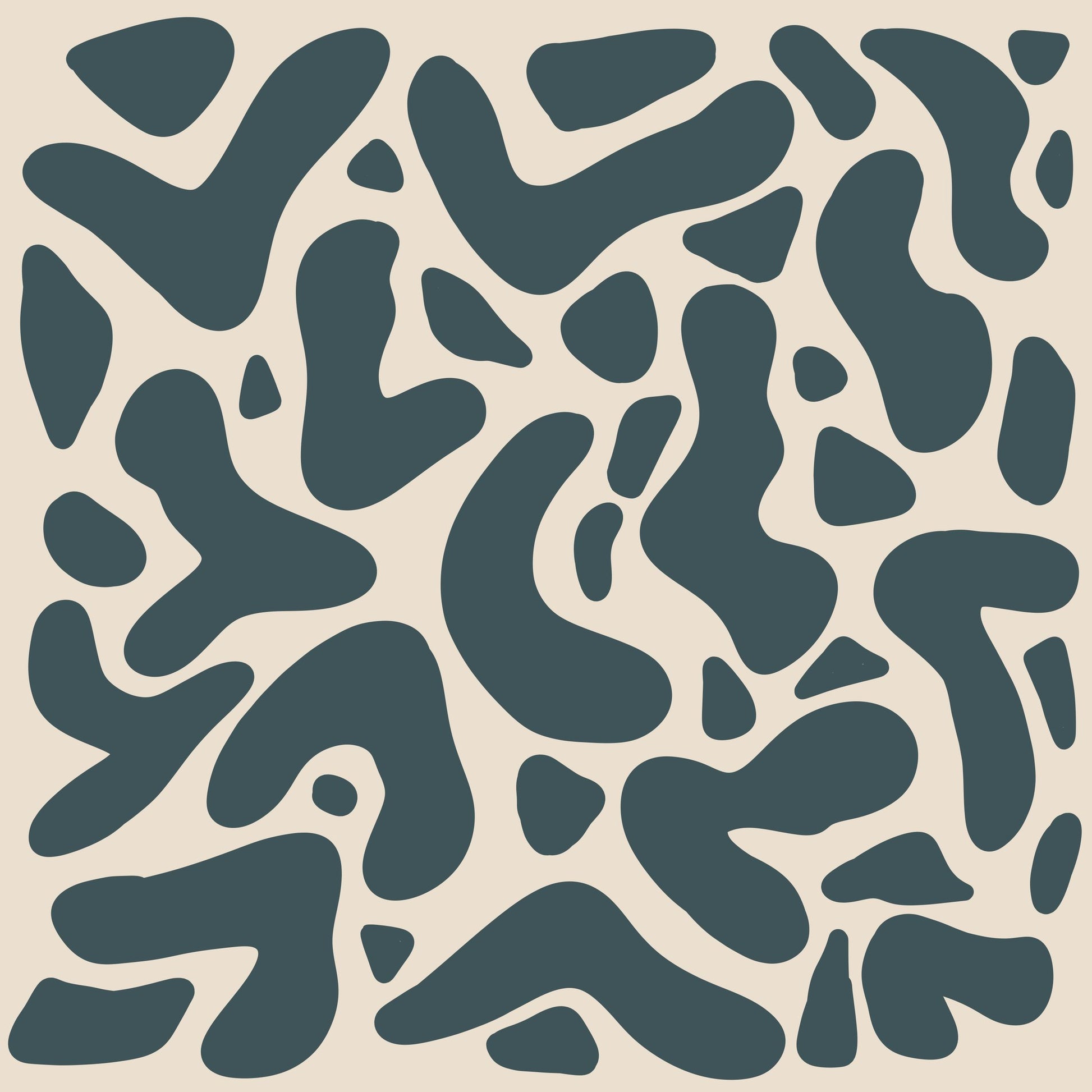 Abstract Lines And Shapes Greyish Green - Poster / Art Print