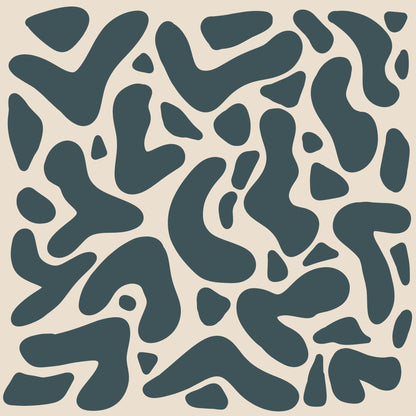 Abstract Lines And Shapes Greyish Green - Poster / Art Print