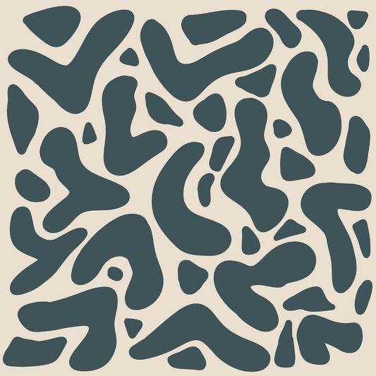 Abstract Lines And Shapes Greyish Green - Poster / Art Print