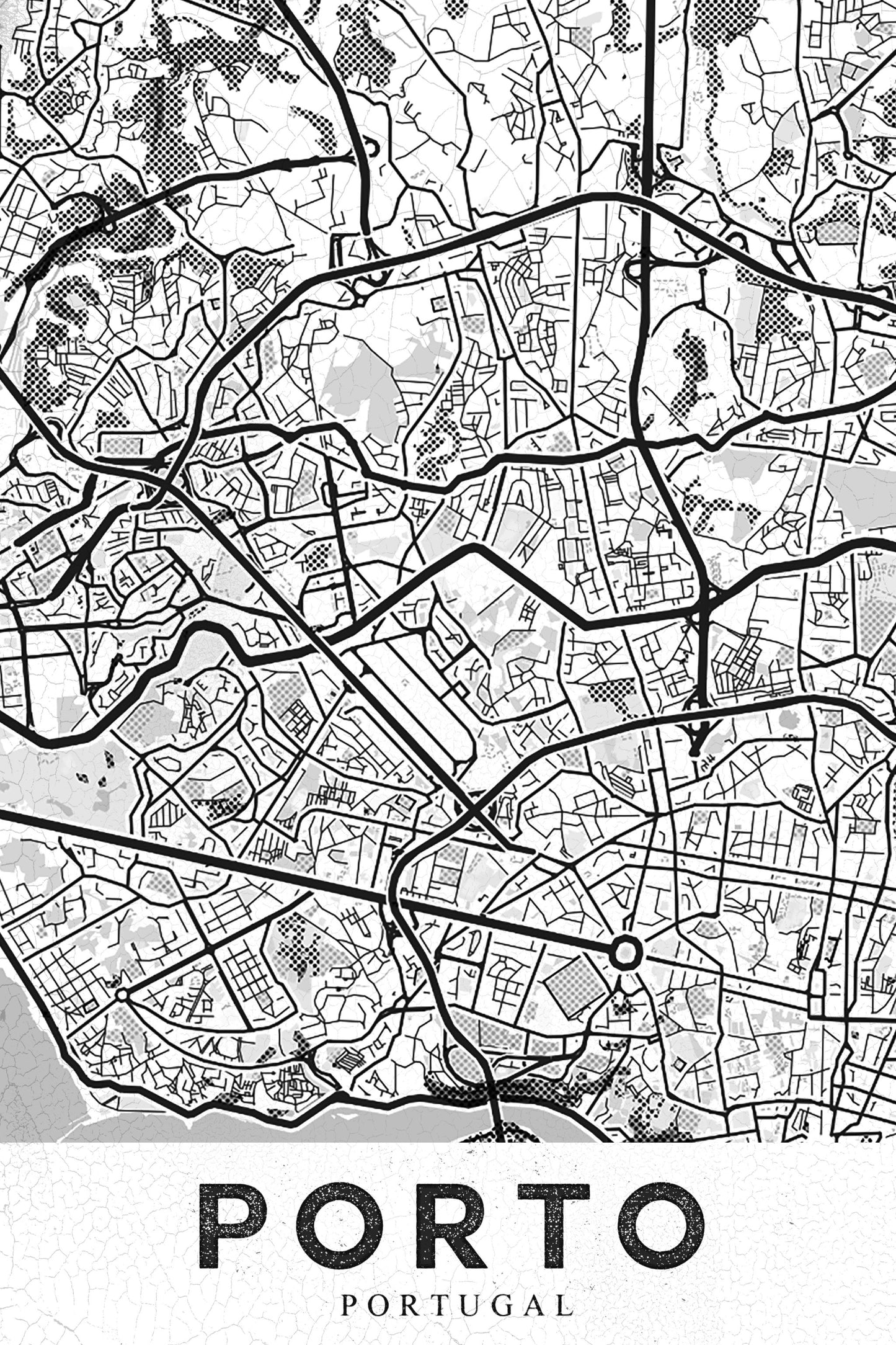 Porto City White - Poster / Art Print