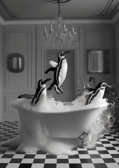 Penguin Party - Poster / Art Print