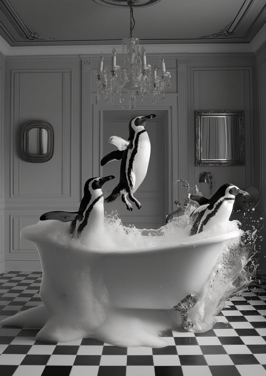 Penguin Party - Poster / Art Print