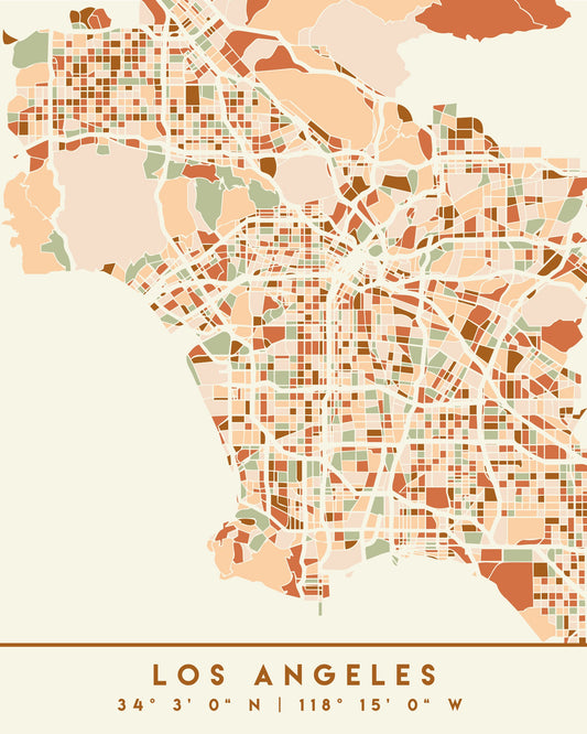 Black Maps Earth Tones 42 - Poster / Art Print