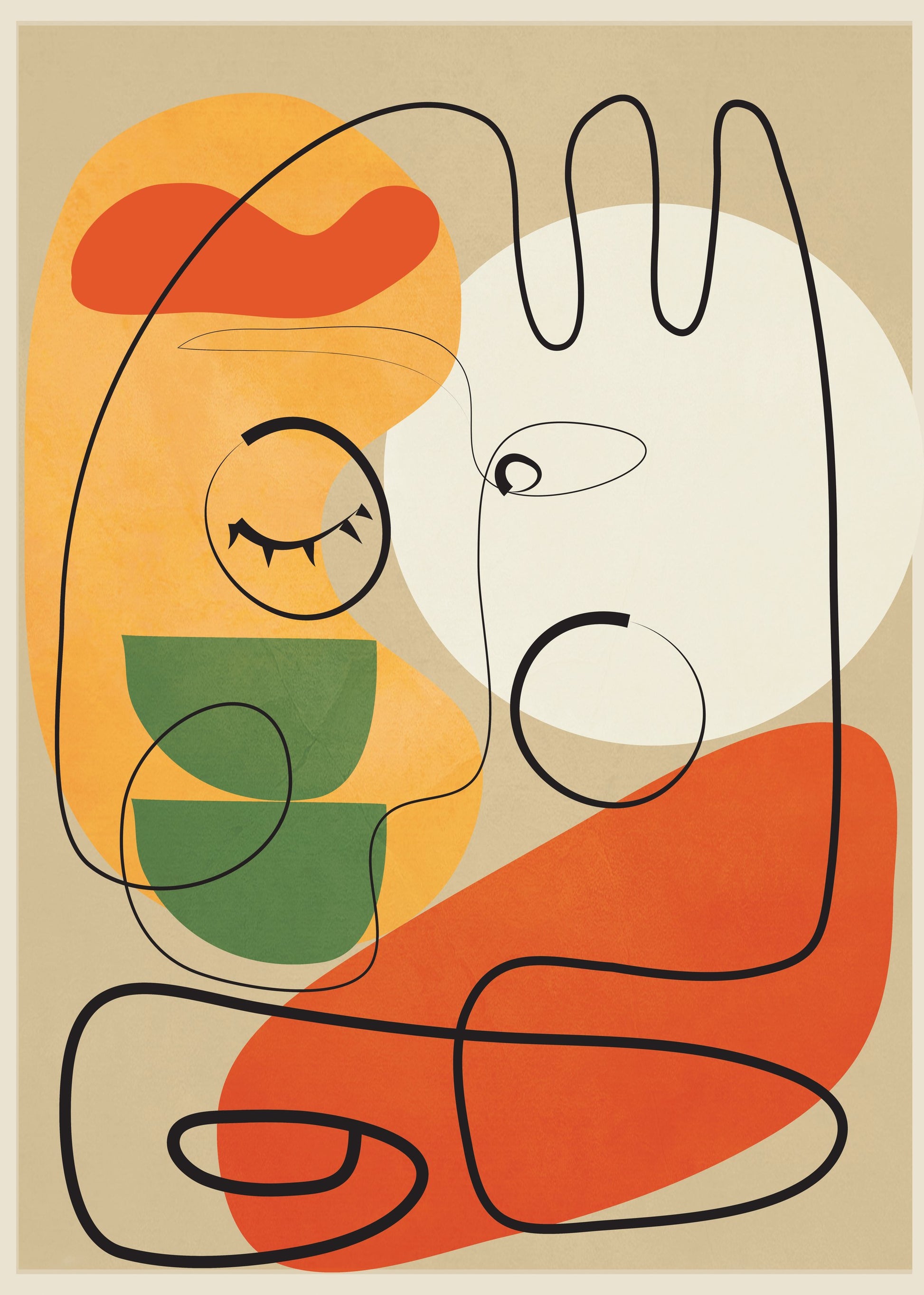 Very Abstract Colorful Portrait - Poster / Art Print