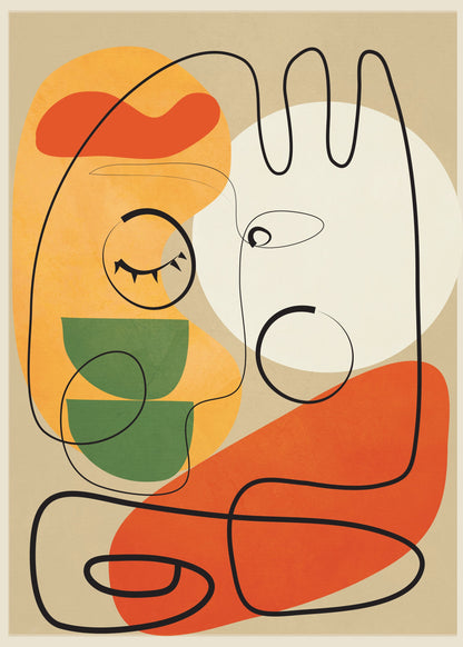 Very Abstract Colorful Portrait - Poster / Art Print