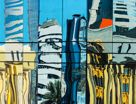 Reflections in glass - Dubai - Poster / Art Print