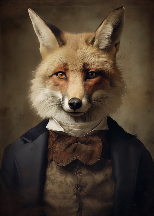 Dapper Fox Gentleman - Poster / Art Print