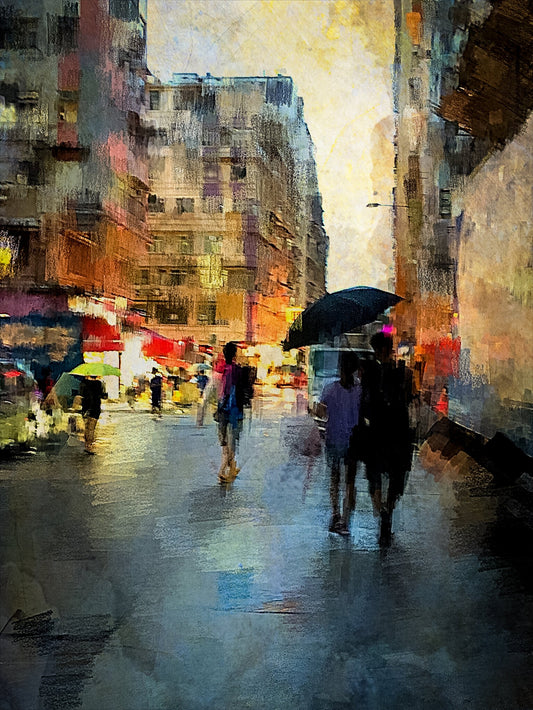 Hong Kong street scene - Poster / Art Print