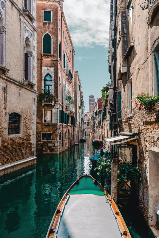 Boat on the river - Poster / Art Print