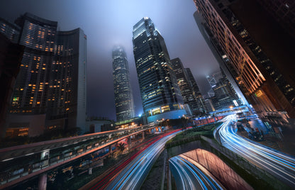 Hong Kong City Lights - Poster / Art Print