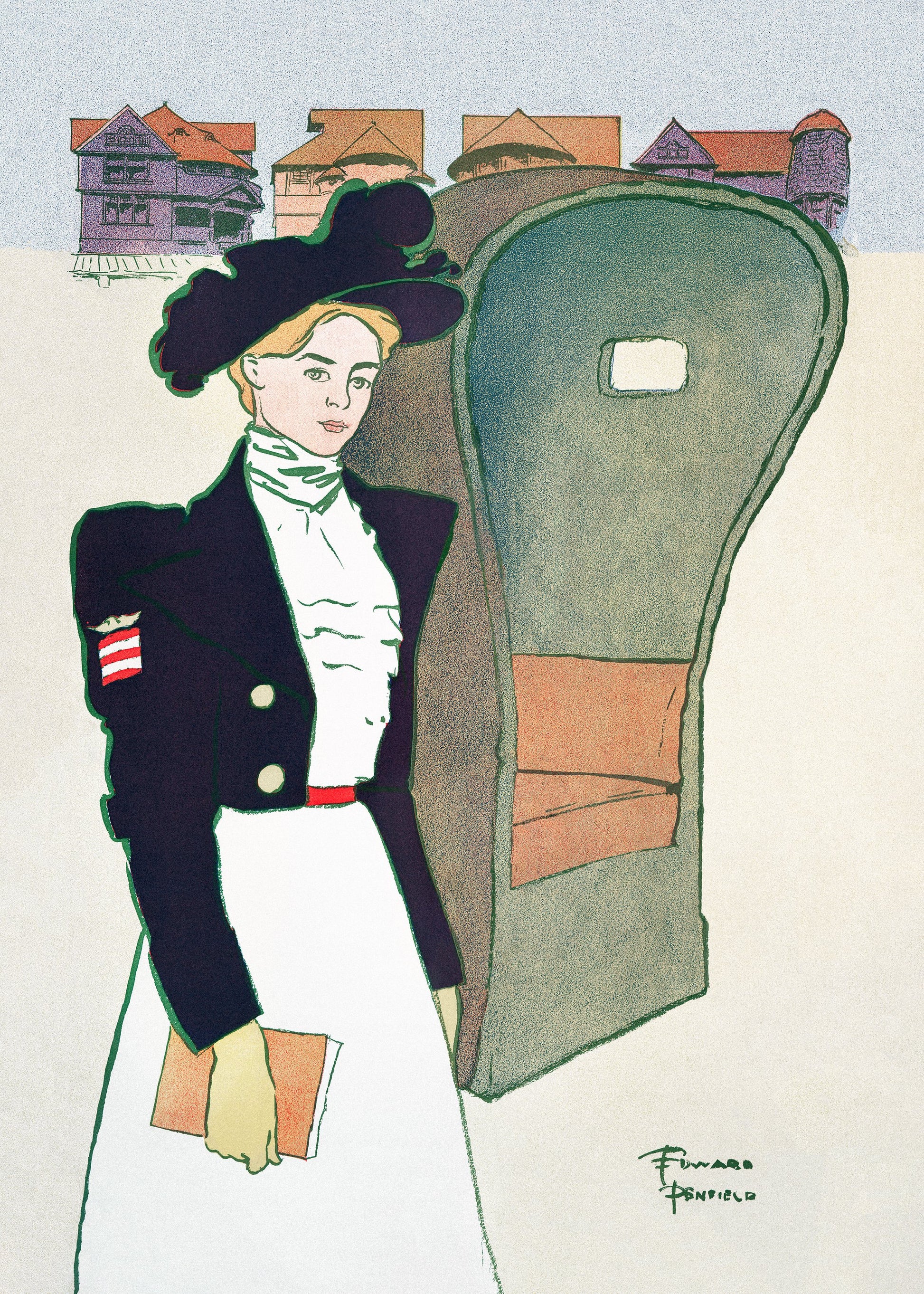 Woman Holding Book (ca. 1890–1907) - Poster / Art Print