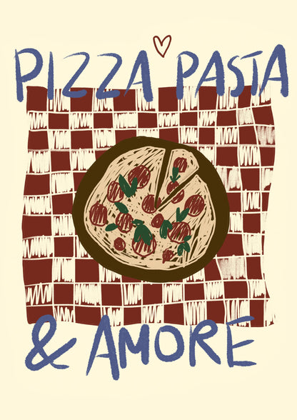 Pizza Pasta & Amore - Poster / Art Print