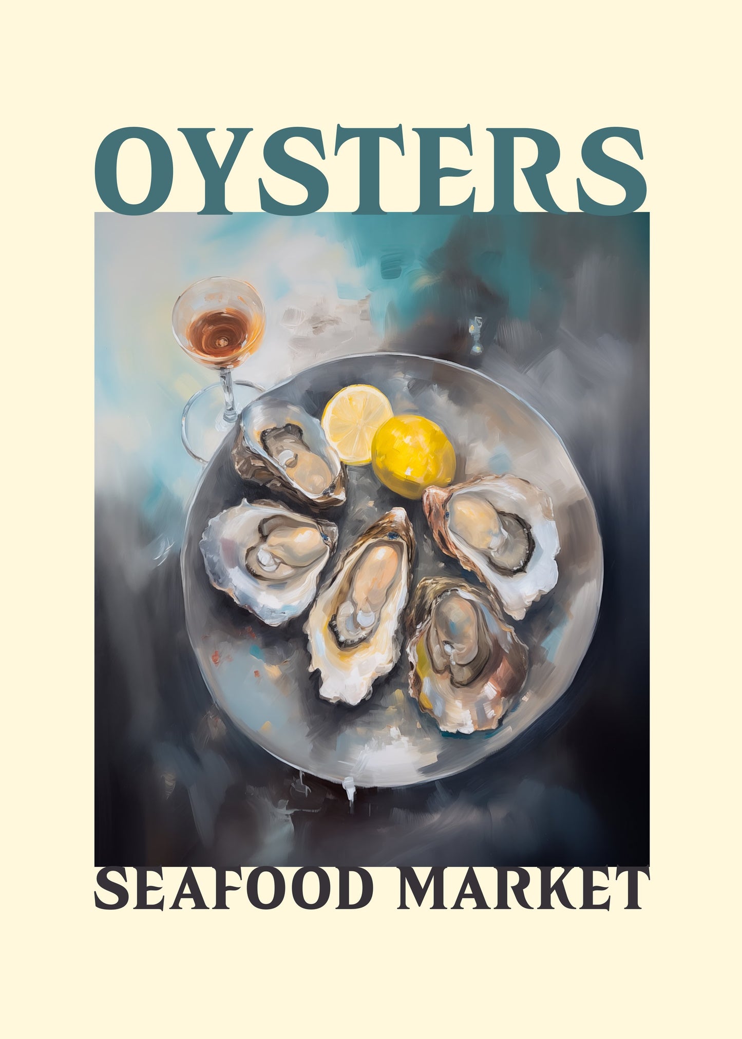 Oysters Seafood Market - Poster / Art Print