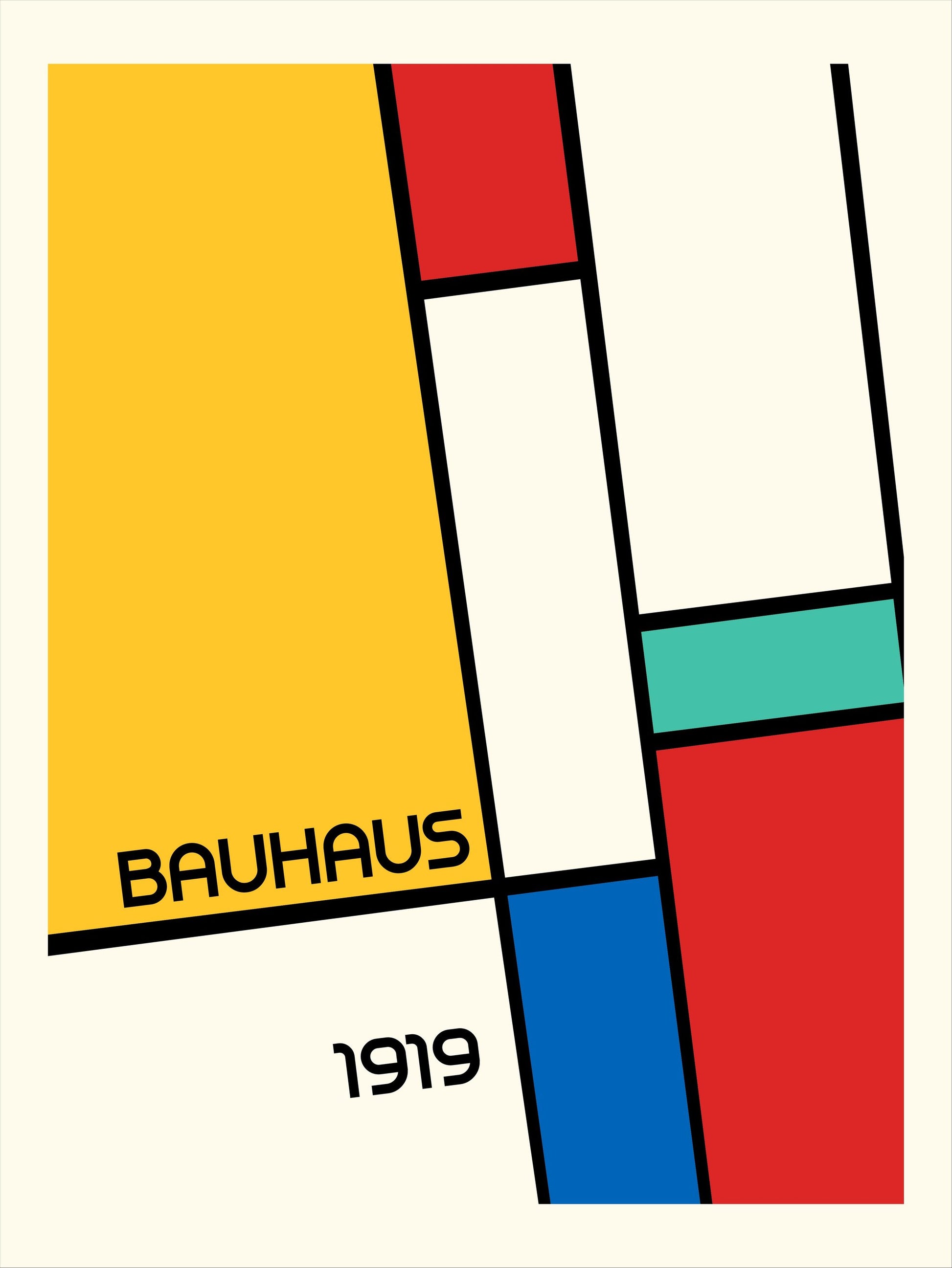 Bauhaus Geometric Design Retro - Poster / Art Print
