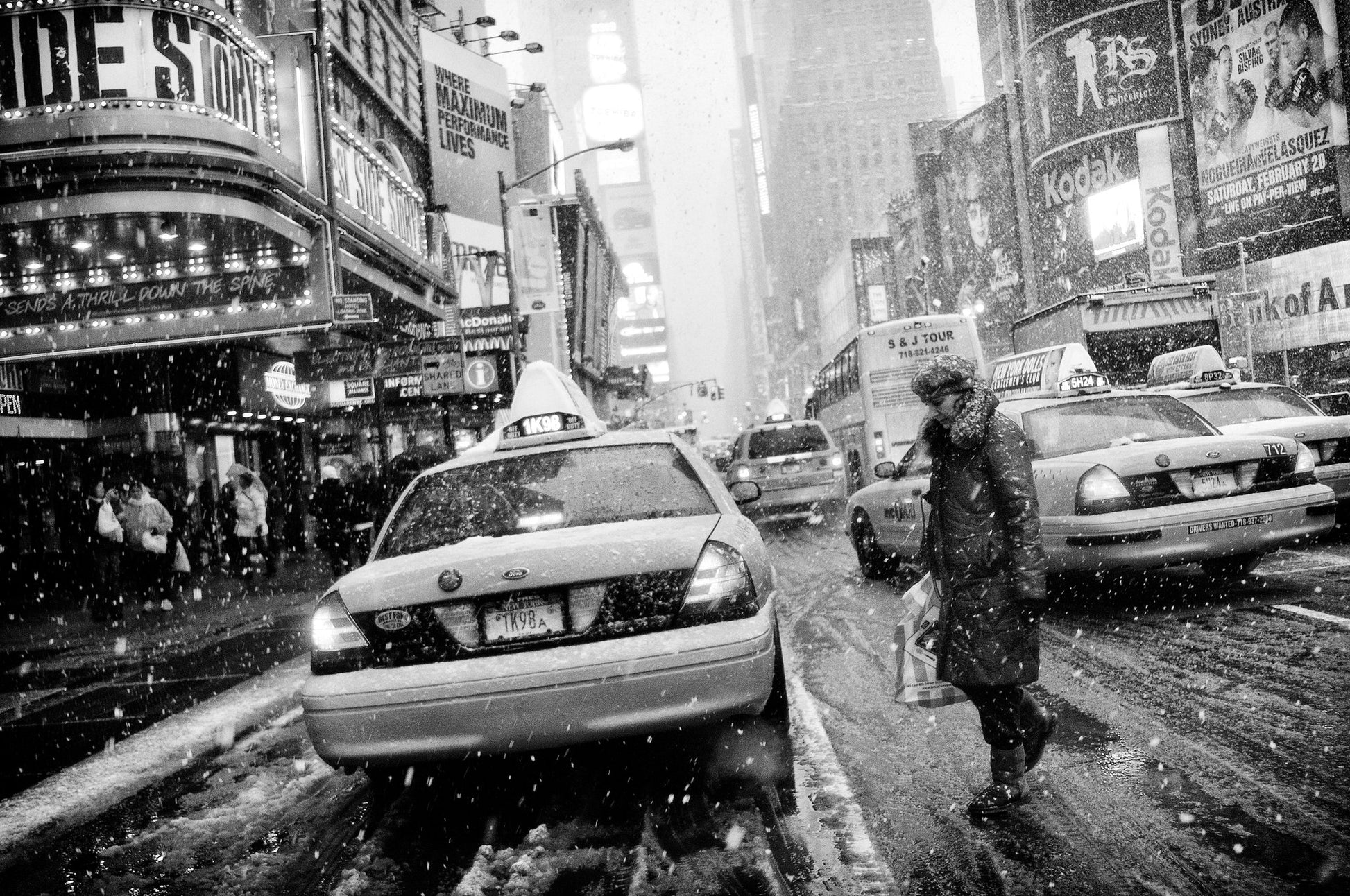 New York in Blizzard - Poster / Art Print