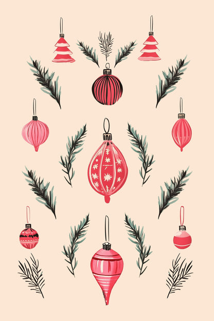 Pink Baubles - Poster / Art Print