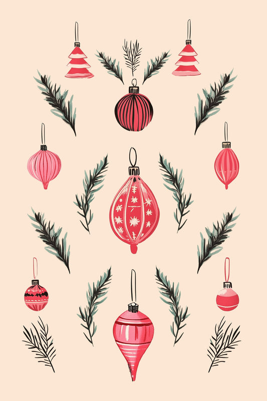 Pink Baubles - Poster / Art Print
