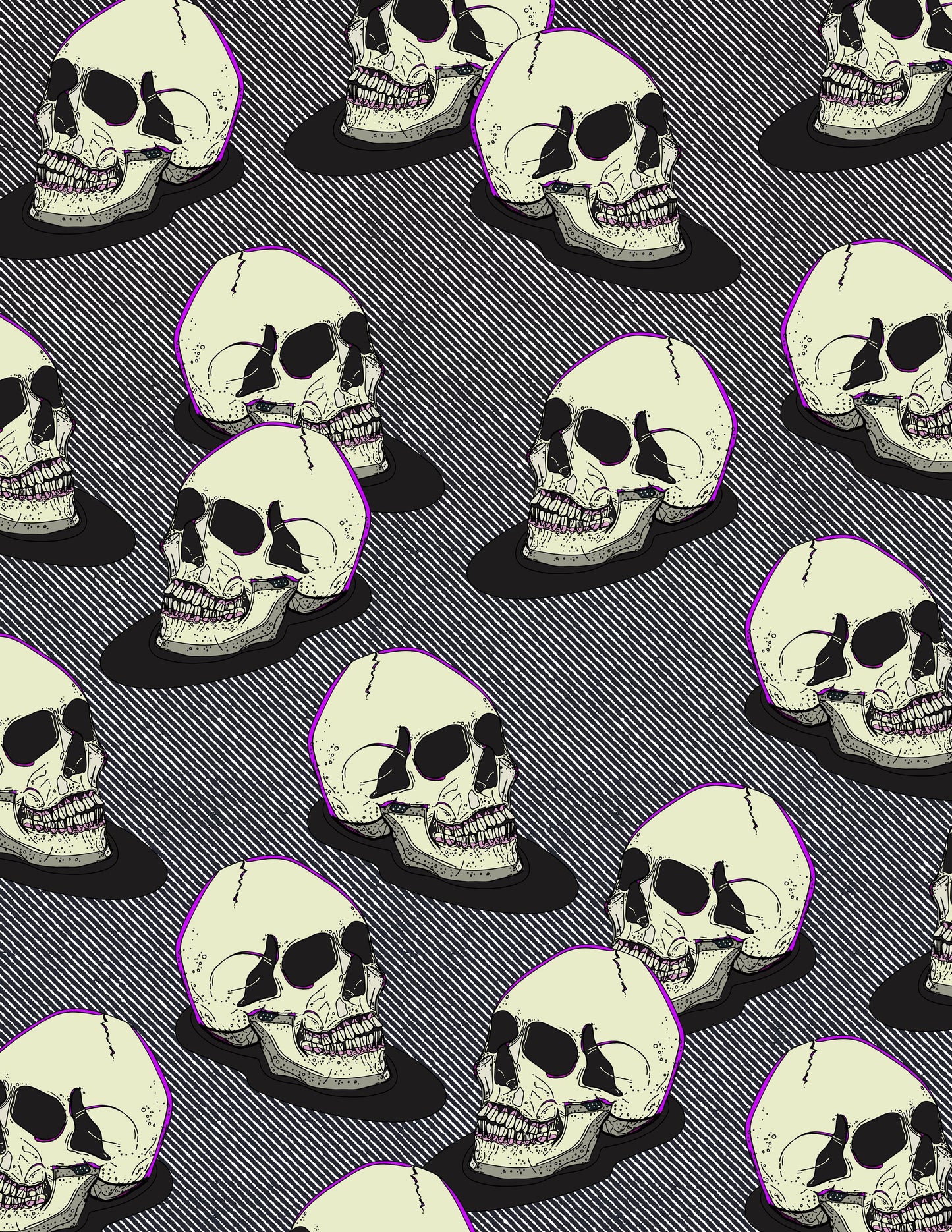 Vintage Style Skulls - Poster / Art Print