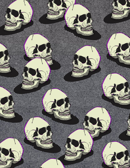 Vintage Style Skulls - Poster / Art Print