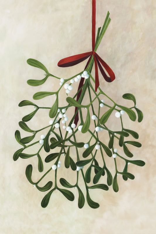 Classic Christmas Mistletoe - Poster / Art Print