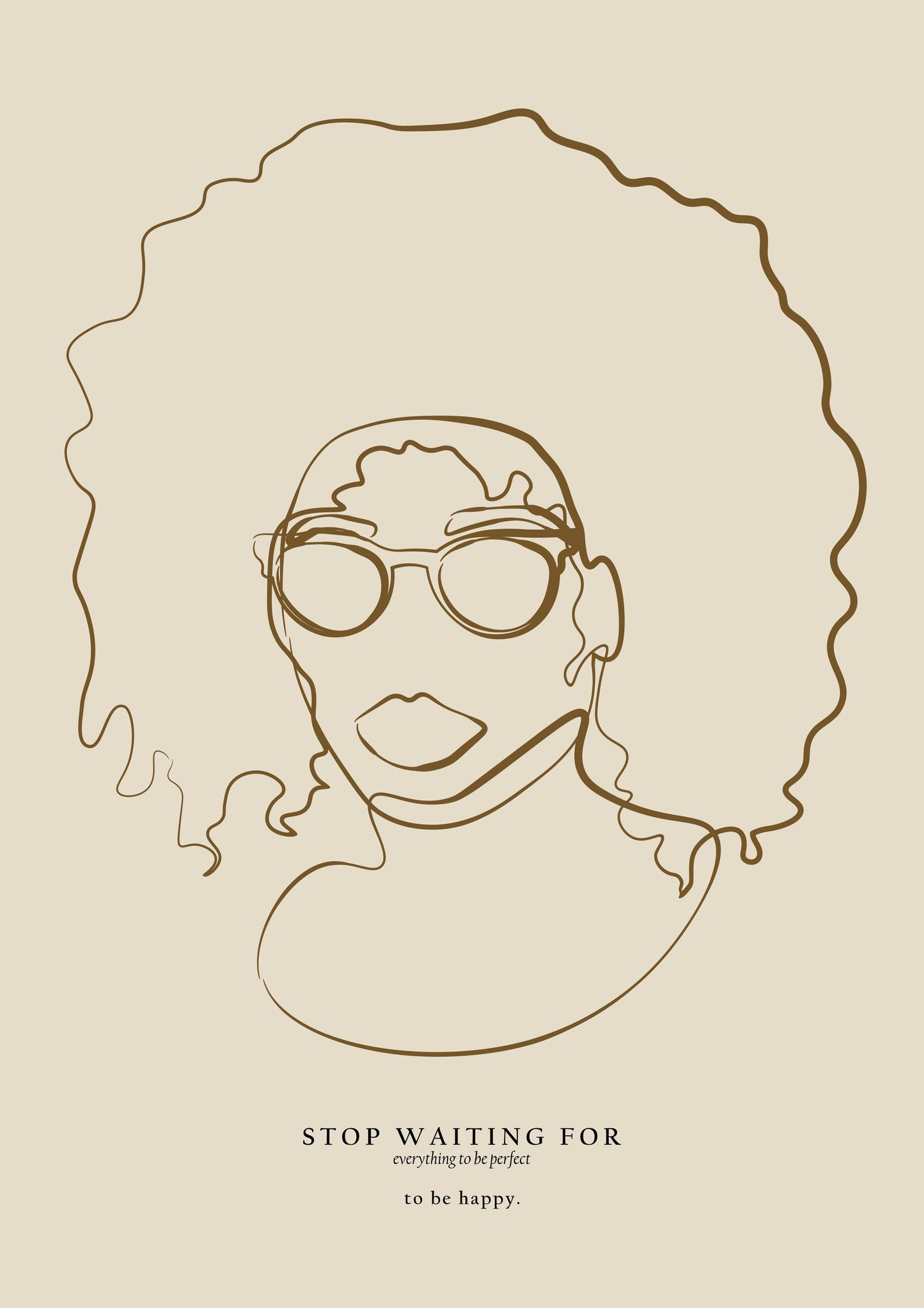 Woman face with glasses - Poster / Art Print