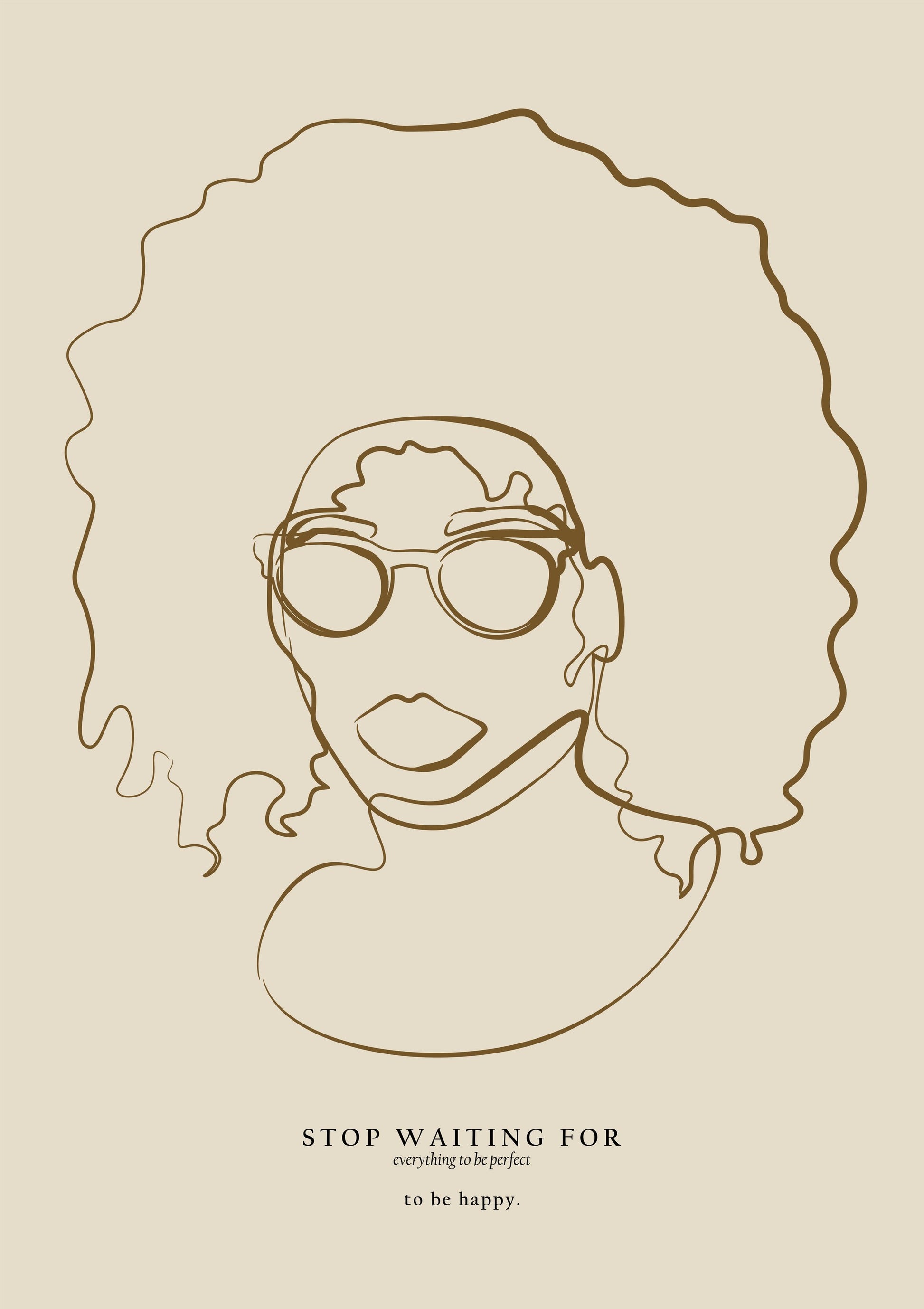 Woman face with glasses - Poster / Art Print