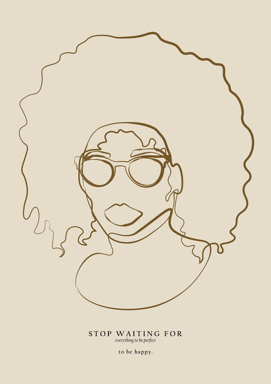 Woman face with glasses - Poster / Art Print