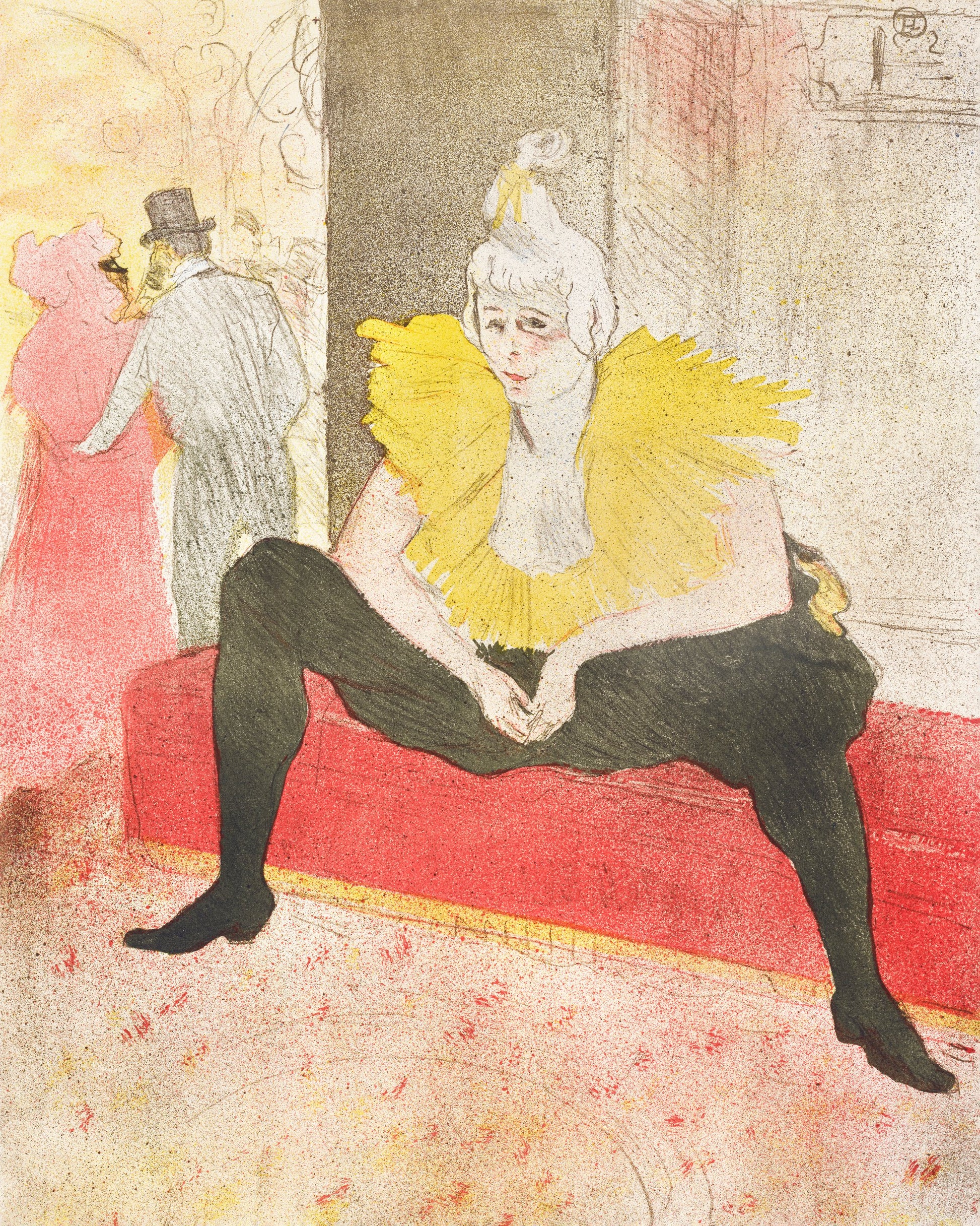 The Seated Clowness (miss Cha U Kao) (1896) - Poster / Art Print