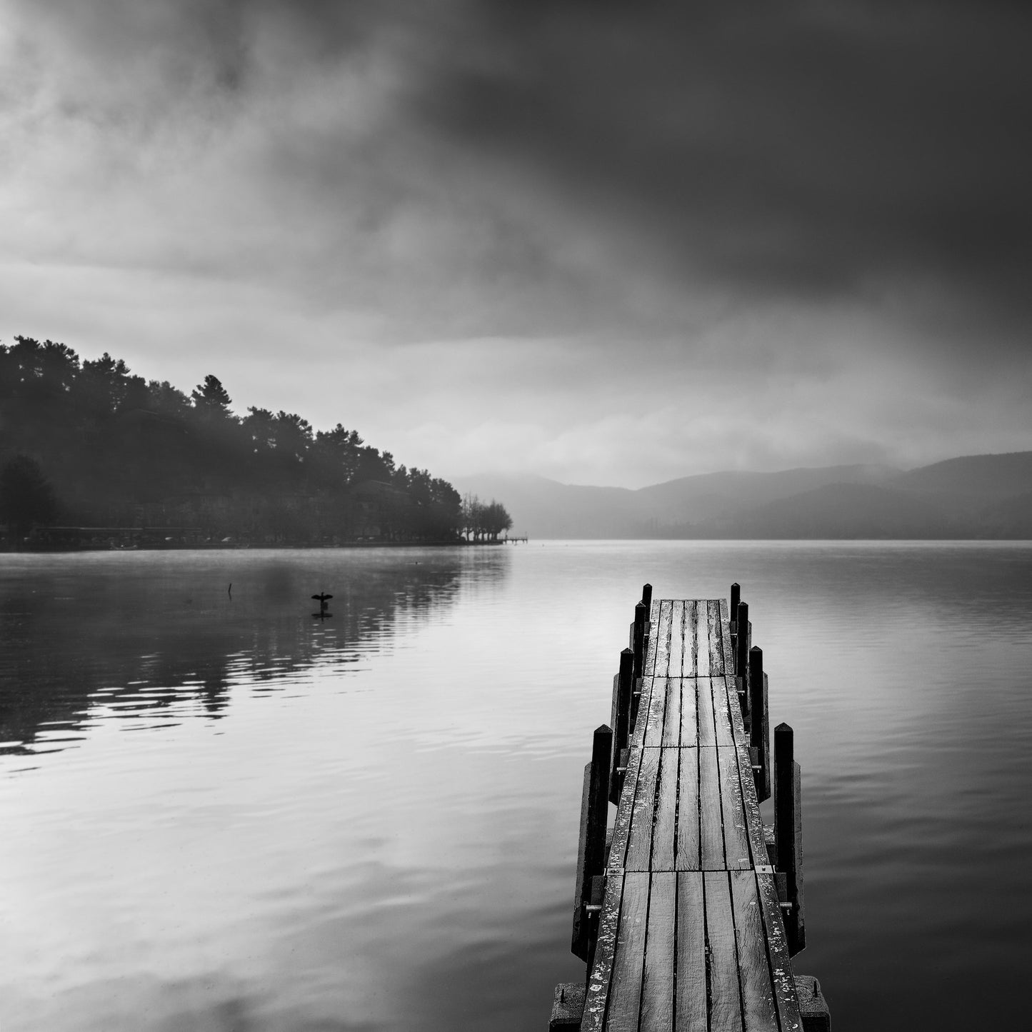 Lake view with Pier II - Poster / Art Print