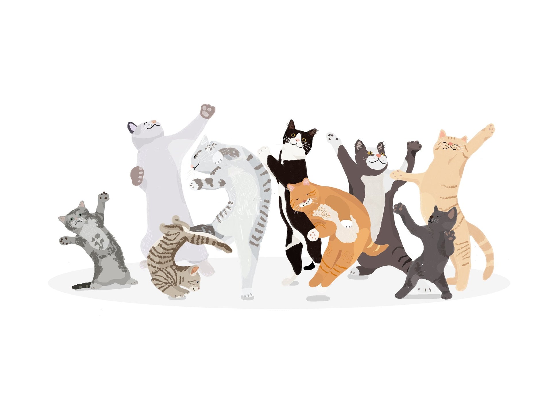 Dancing Cat - Poster / Art Print
