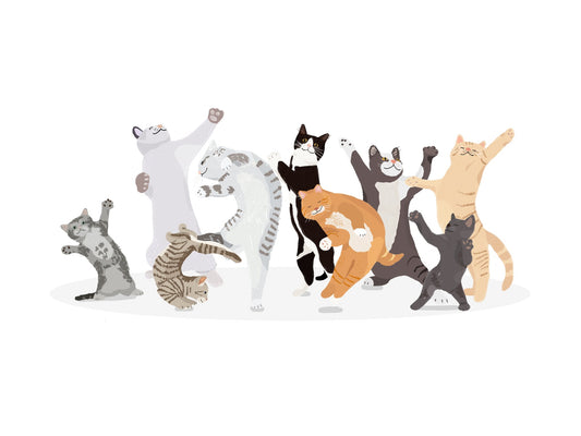 Dancing Cat - Poster / Art Print