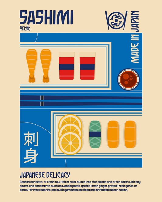 Sashimi Japanese Food Print - Poster / Art Print