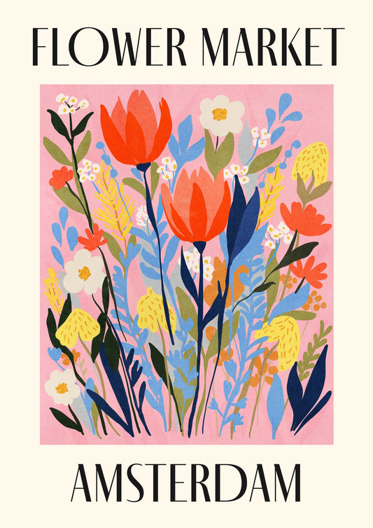 Flower Market Amsterdam Netherlands - Poster / Art Print