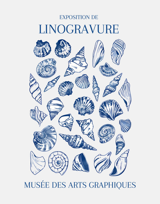 Lino Seashell Art Market - Poster / Art Print