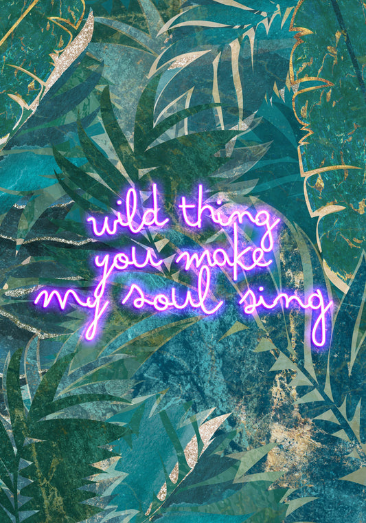 Neon Jungle Typography - Poster / Art Print