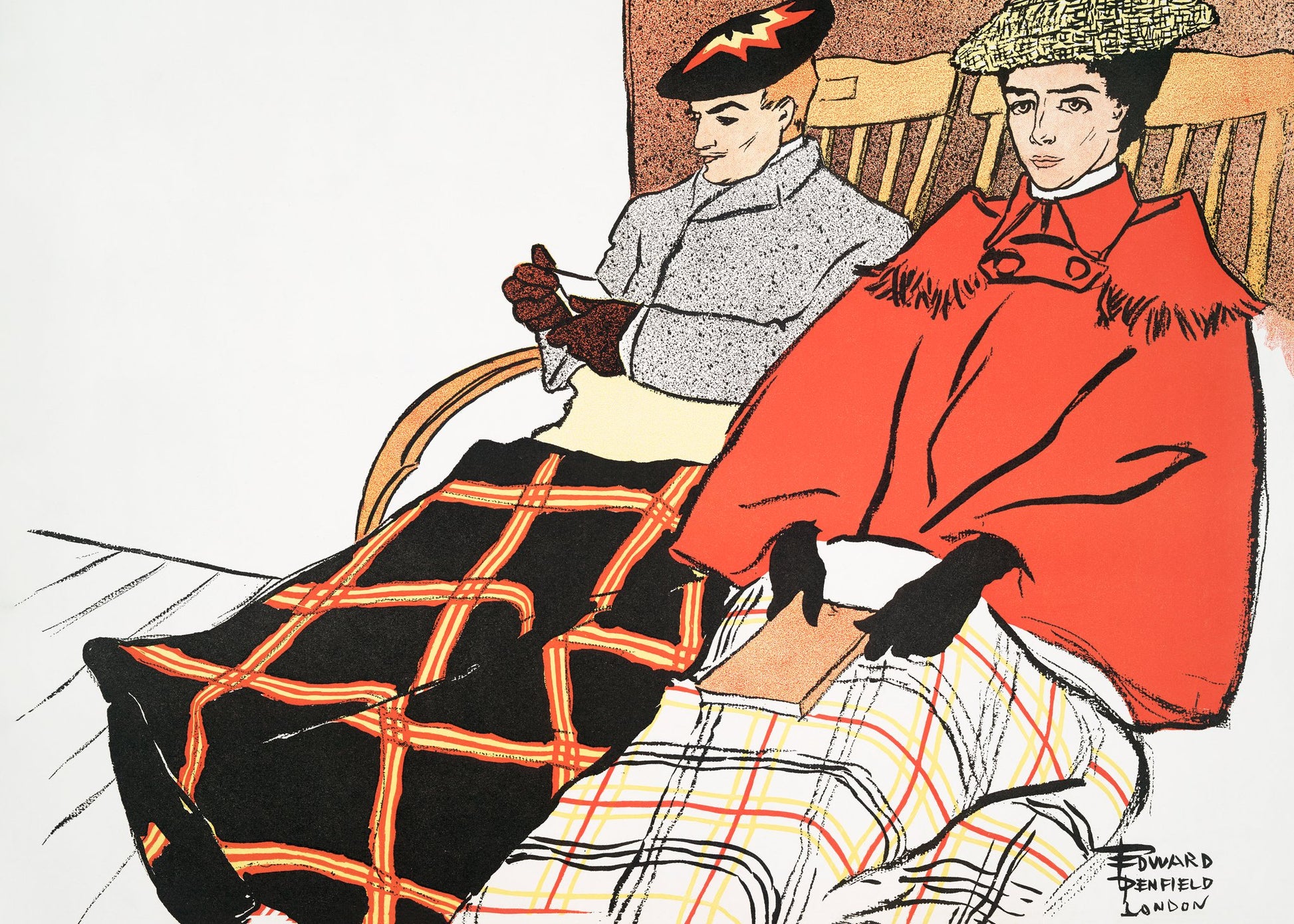 Man and Woman Sitting Together (1897) - Poster / Art Print