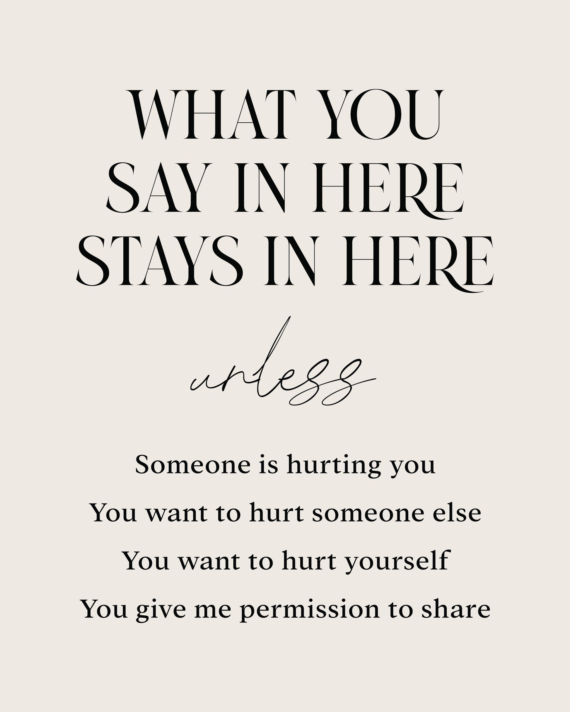 Saysherestayhere - Poster / Art Print