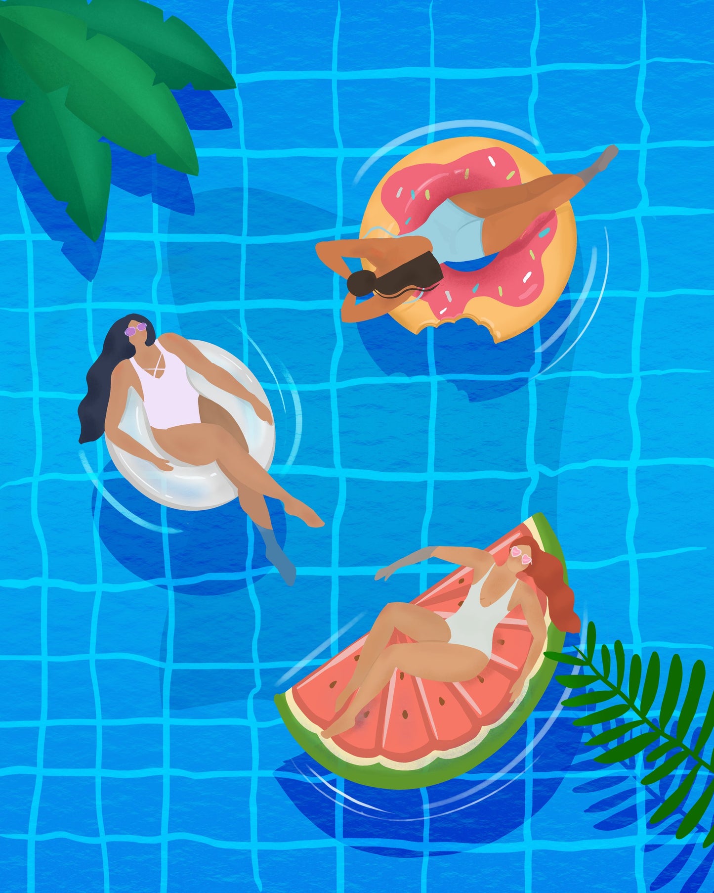 Pool Ladies - Poster / Art Print