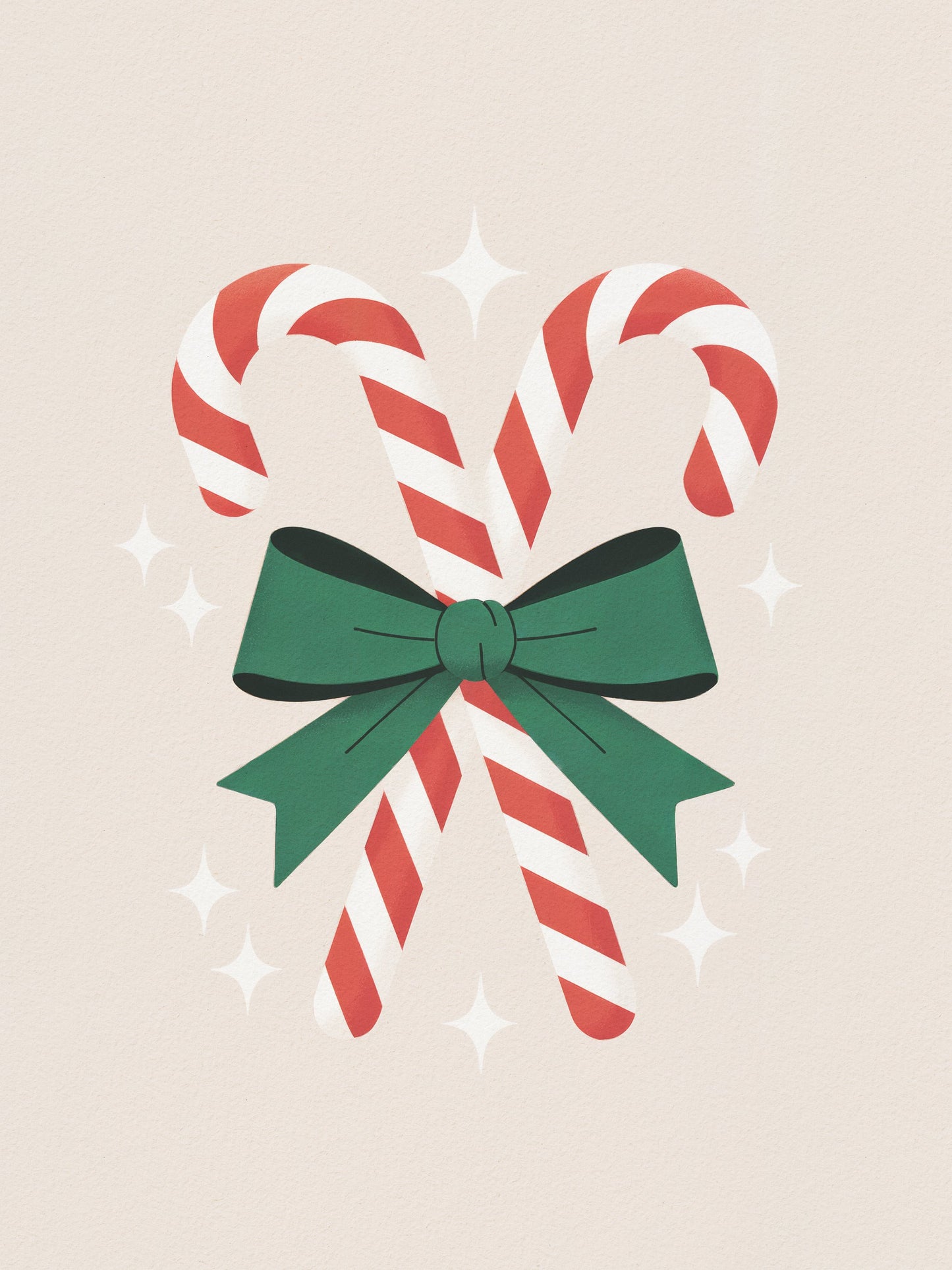 Christmas Candy Canes - Poster / Art Print